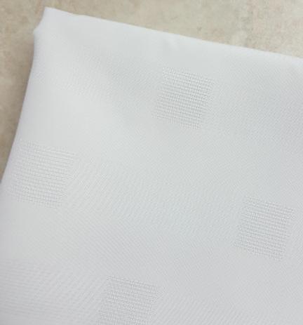 Tablecloth material in White (probably linen) 2.20 meters x 1.50 meters with x stitch squares